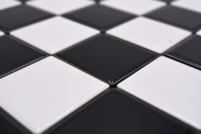 Chequered Black and White Gloss Mosaic Tile (Copy) HUH CD 200