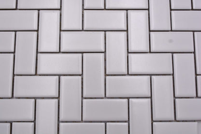 Black Herringbone Matt Mosaic Tile HUH CHB 05WM
