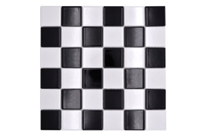 Chequered Black and White Gloss Mosaic Tile (Copy) HUH CD 200