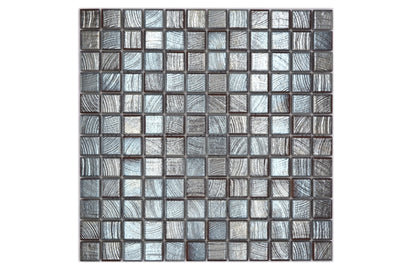 Silver Metallic Pattern Mosaic Tile HUH JAB 23SB27