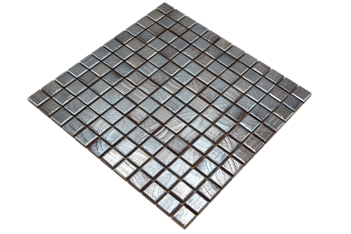 Silver Metallic Pattern Mosaic Tile HUH JAB 23SB27