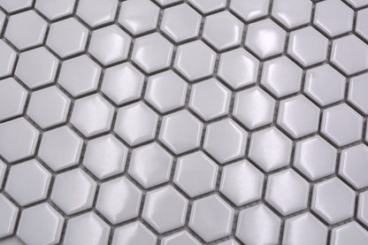 Hexagon Gloss White Mosaic Tile (Copy) HUH HX 050