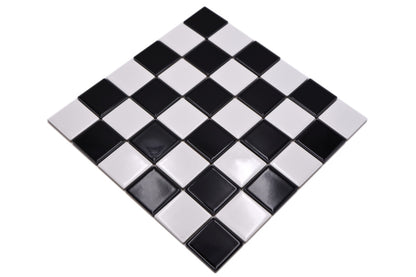 Chequered Black and White Gloss Mosaic Tile (Copy) HUH CD 200