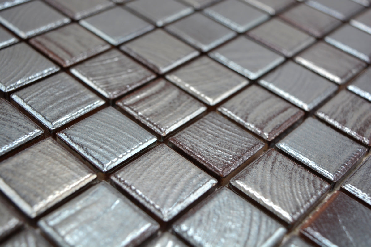 Silver Metallic Pattern Mosaic Tile HUH JAB 23SB27