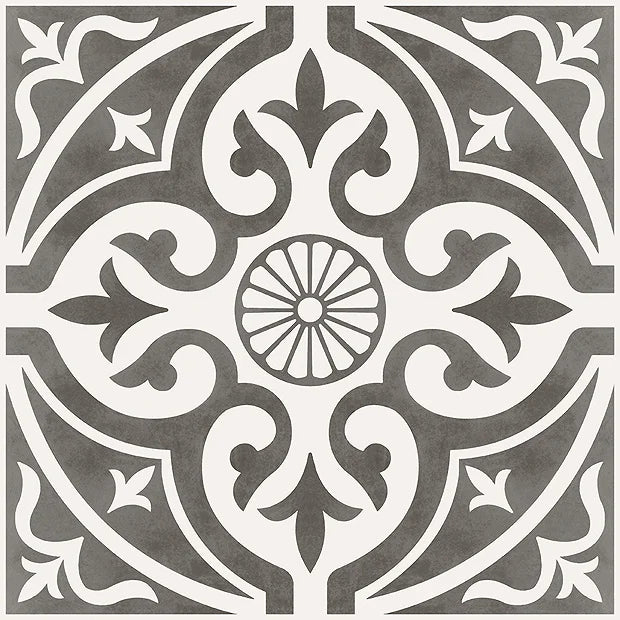 Kingsbridge Grey Patterned Wall and Floor Tiles - 330 x 330mm TilesDecor