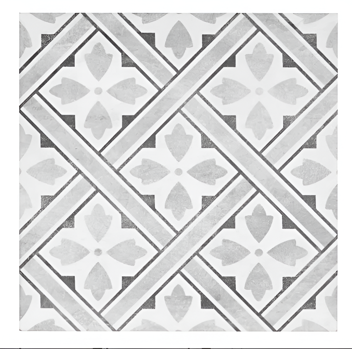 Laura Ashley Mr Jones Charcoal Porcelain Tile 33x33cm patrick