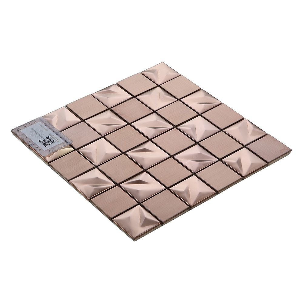 Rose Gold Metallica Stainless Steel Mosaic Tile E-mosaic 0M0115