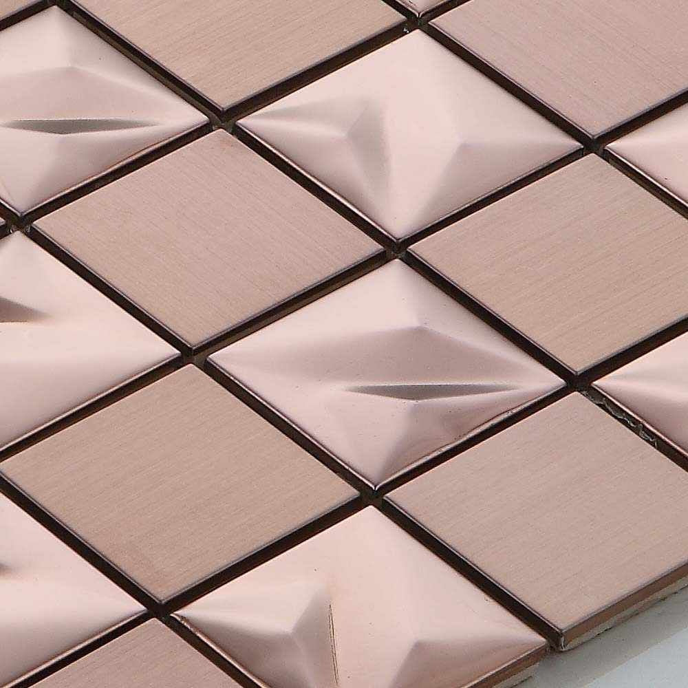 Rose Gold Metallica Stainless Steel Mosaic Tile E-mosaic 0M0115