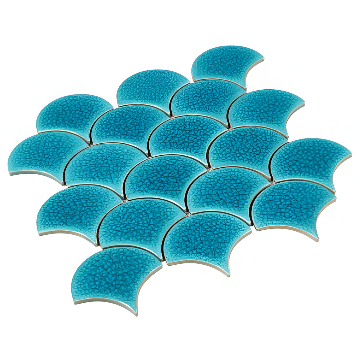 Persian Teal Drop Mosaic Tile 6251 - ocean teal - lovemosaics.co.uk