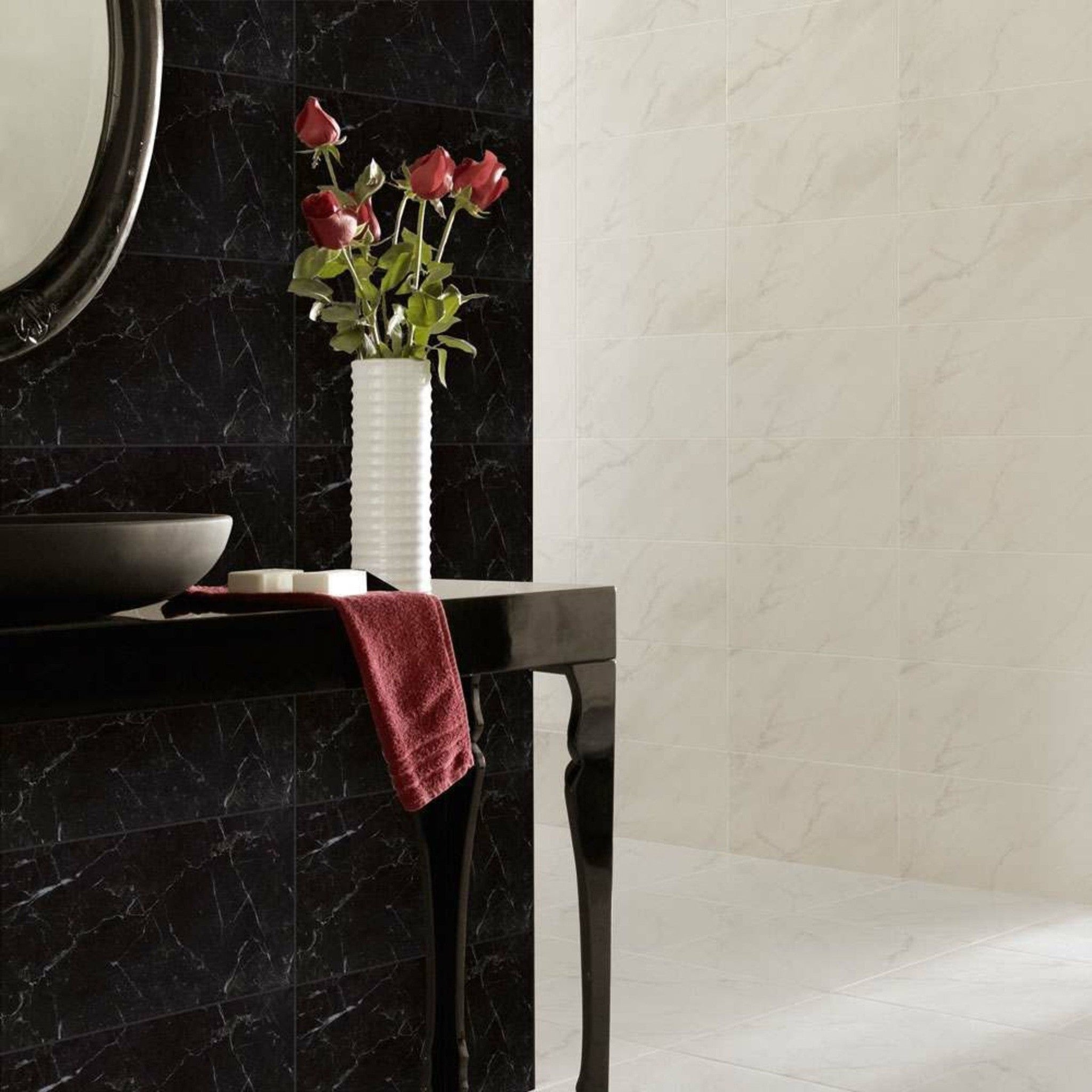 Noir Marble Mirage Effect Gloss Tile WF 13751