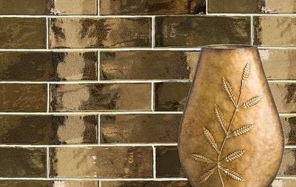 Retro Gold Vintage Metro Wall Tiles TilesDecor