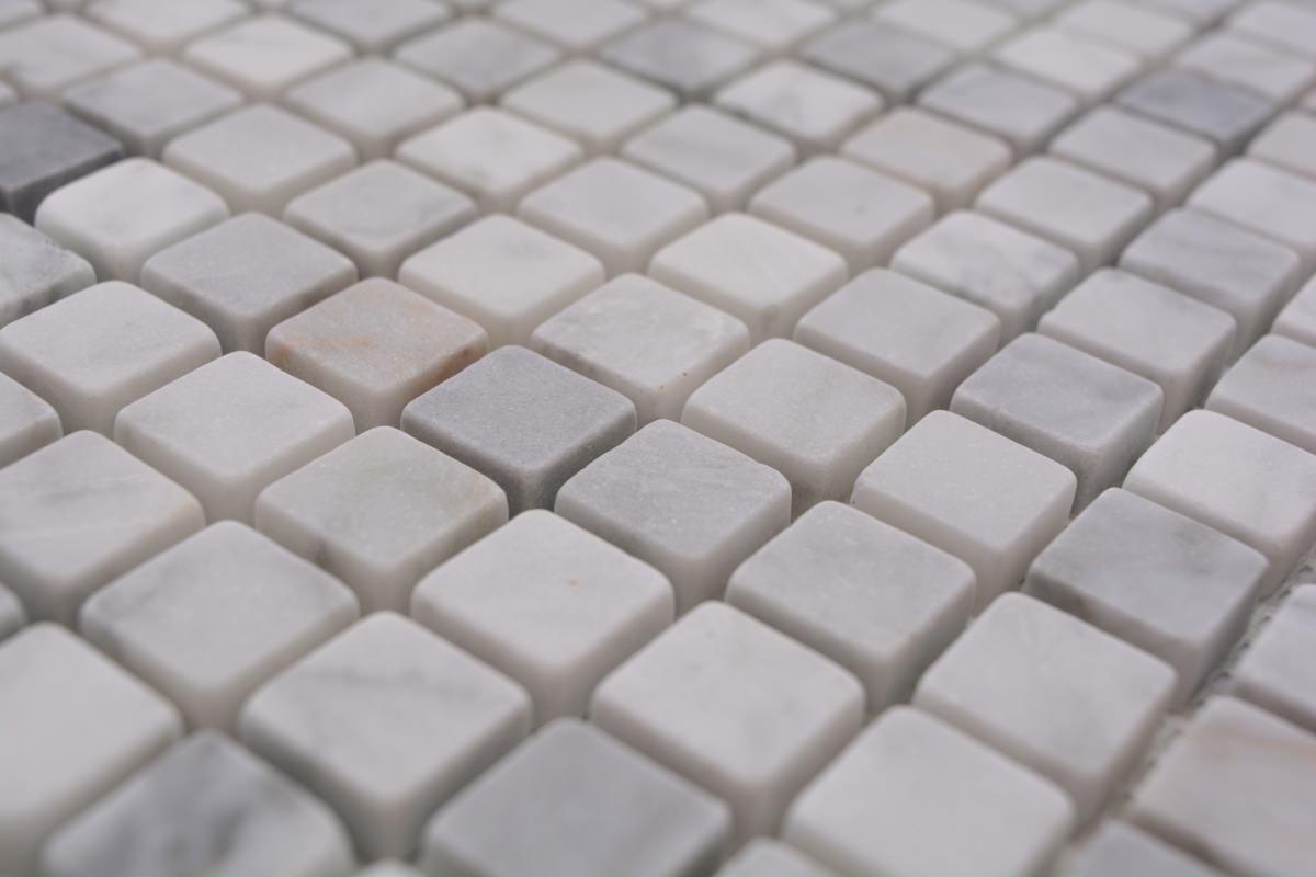 Ethereal White Matt Marble Mosaic Tile Axel MOS15/2000