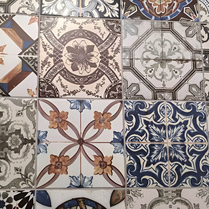 Victorian Matt Mix Pattern Tile 20x20 cm tile.co.uk nikea matt