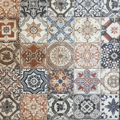 Victorian Matt Mix Pattern Tile 20x20 cm tile.co.uk nikea matt