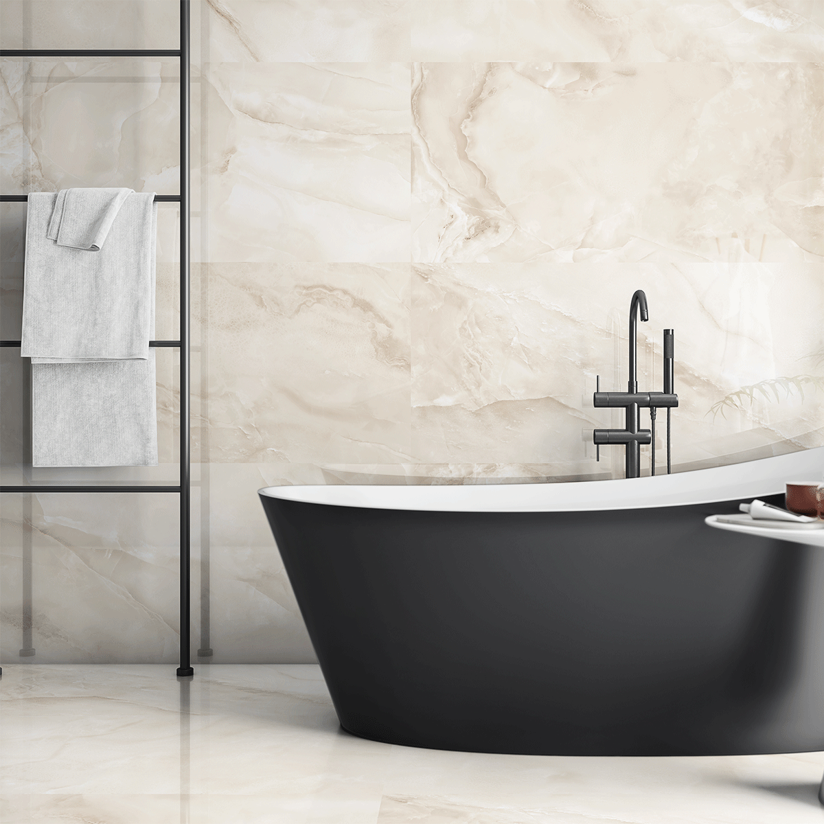 Alixir White Cloud 1200x600mm Polished Porcelain Marble Effect Wall and Floor Tiles TilesDecor