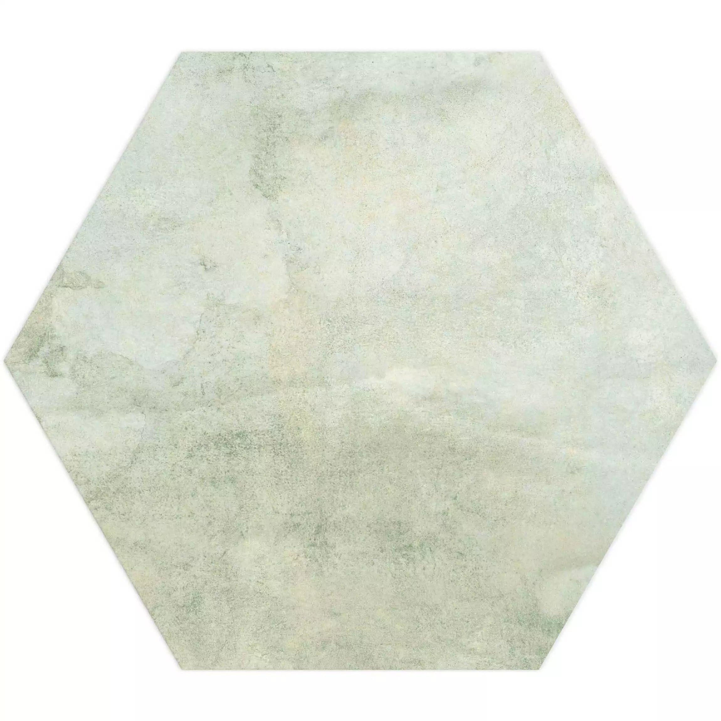 Tropical Ocean Washed Blue Hexagon 333x285mm Wall and Floor Porcelain Tile TilesDecor
