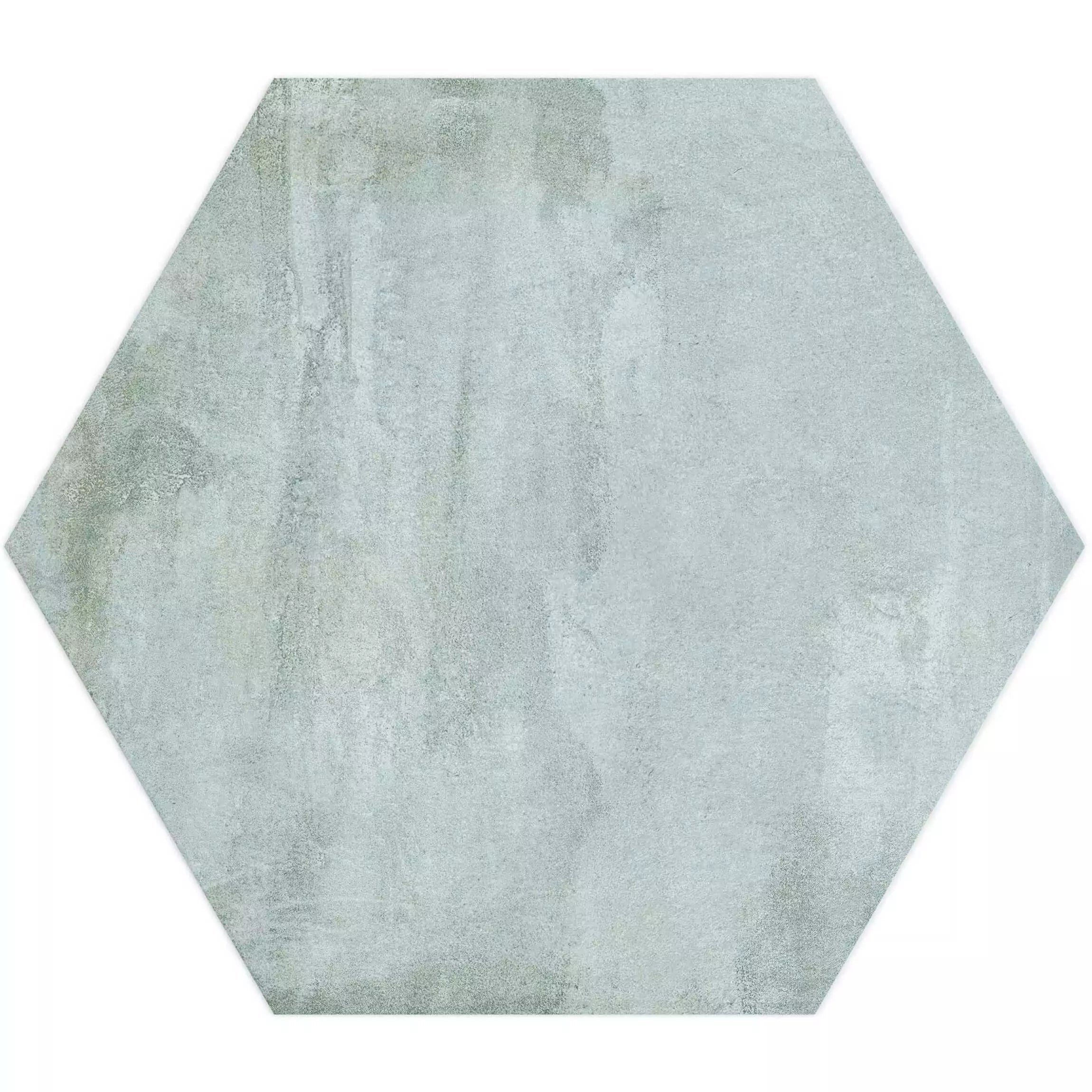 Tropical Ocean Washed Blue Hexagon 333x285mm Wall and Floor Porcelain Tile TilesDecor