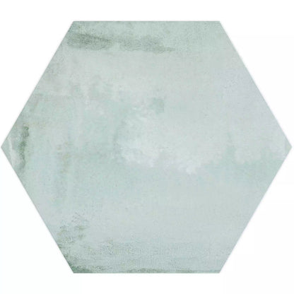 Tropical Ocean Washed Blue Hexagon 333x285mm Wall and Floor Porcelain Tile TilesDecor