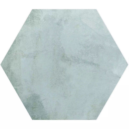 Tropical Ocean Washed Blue Hexagon 333x285mm Wall and Floor Porcelain Tile TilesDecor