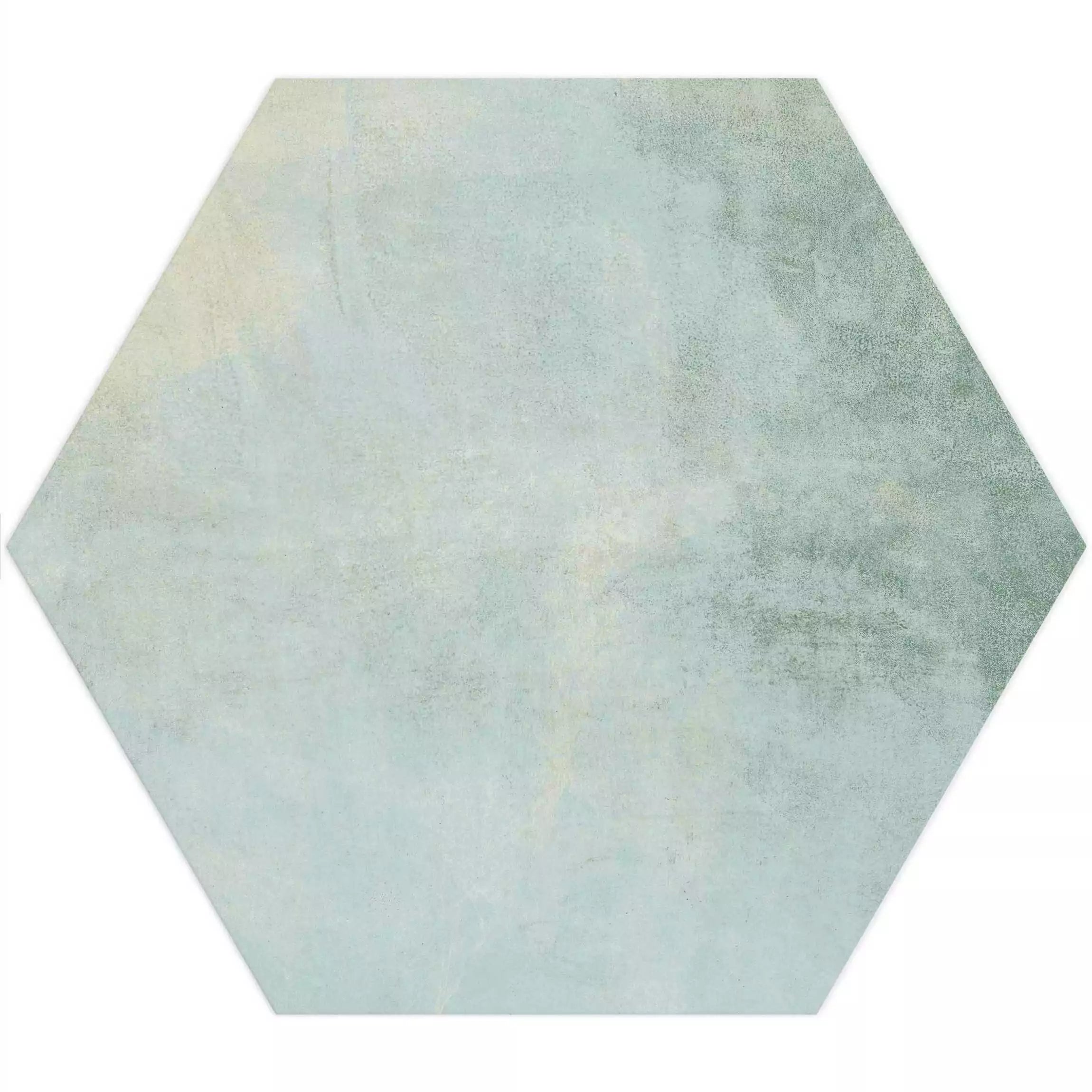 Tropical Ocean Washed Blue Hexagon 333x285mm Wall and Floor Porcelain Tile TilesDecor