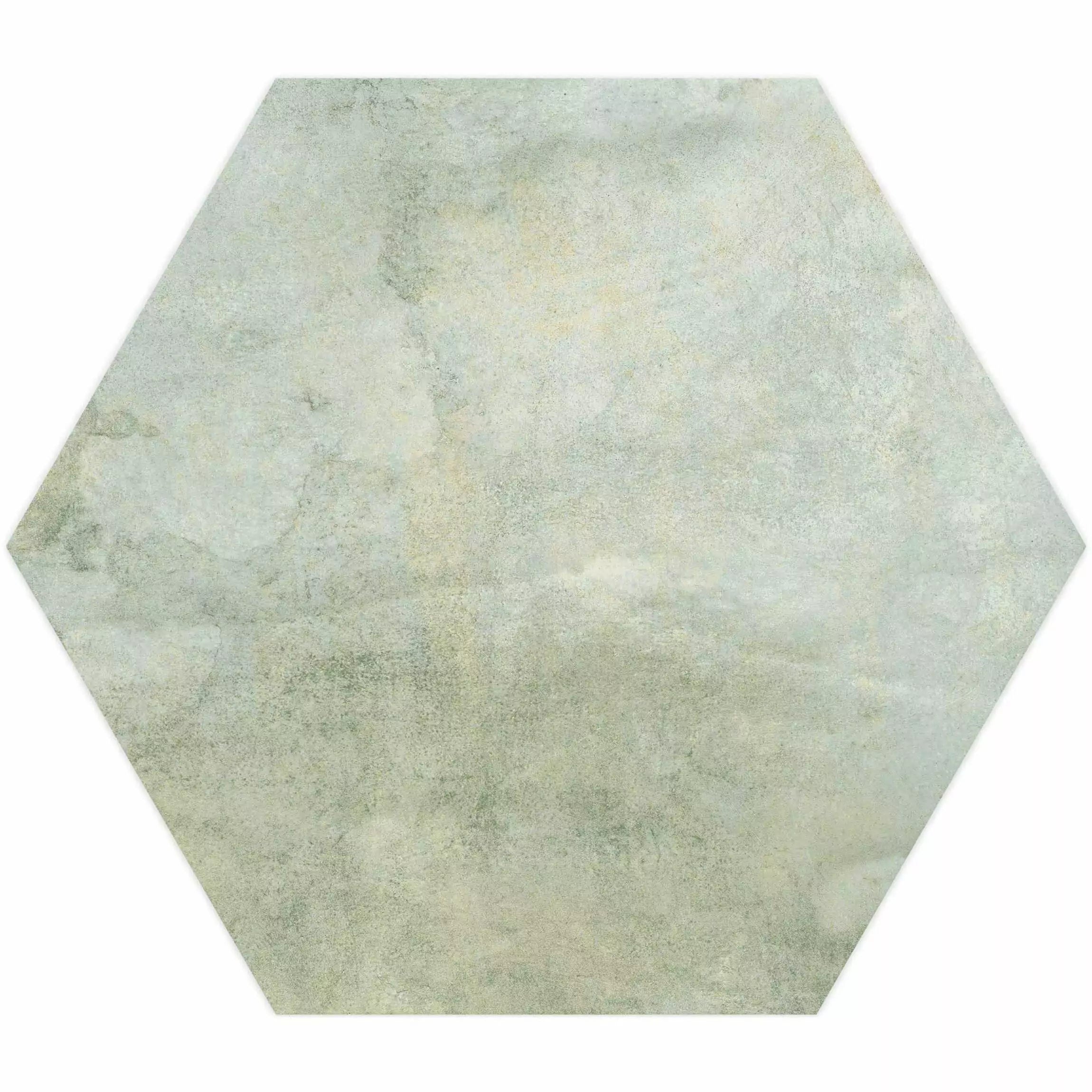 Tropical Ocean Washed Blue Hexagon 333x285mm Wall and Floor Porcelain Tile TilesDecor