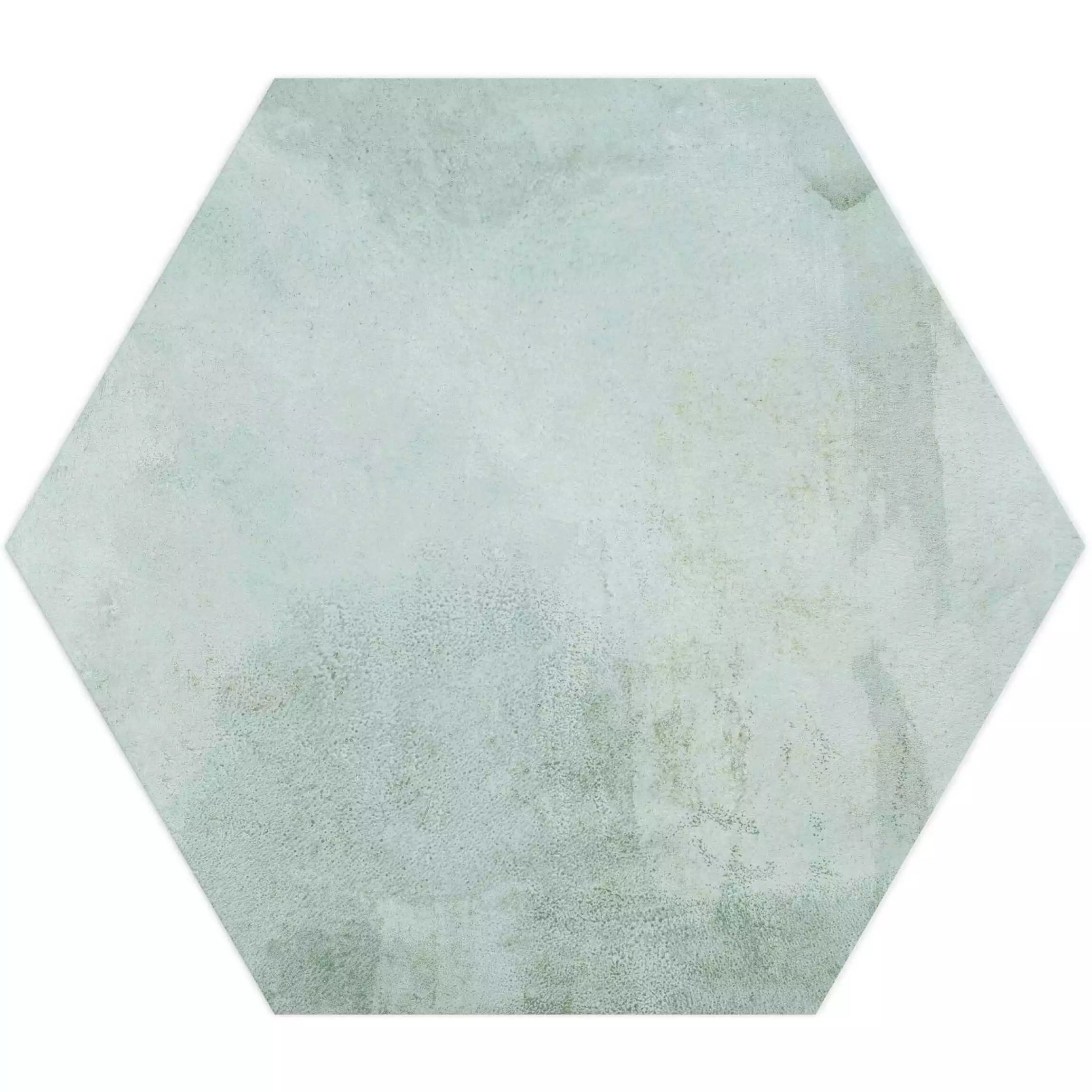 Tropical Ocean Washed Blue Hexagon 333x285mm Wall and Floor Porcelain Tile TilesDecor