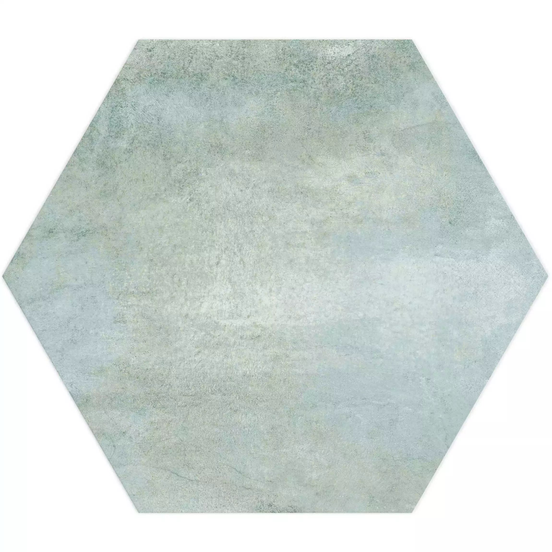 Tropical Ocean Washed Blue Hexagon 333x285mm Wall and Floor Porcelain Tile TilesDecor