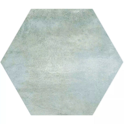 Tropical Ocean Washed Blue Hexagon 333x285mm Wall and Floor Porcelain Tile TilesDecor