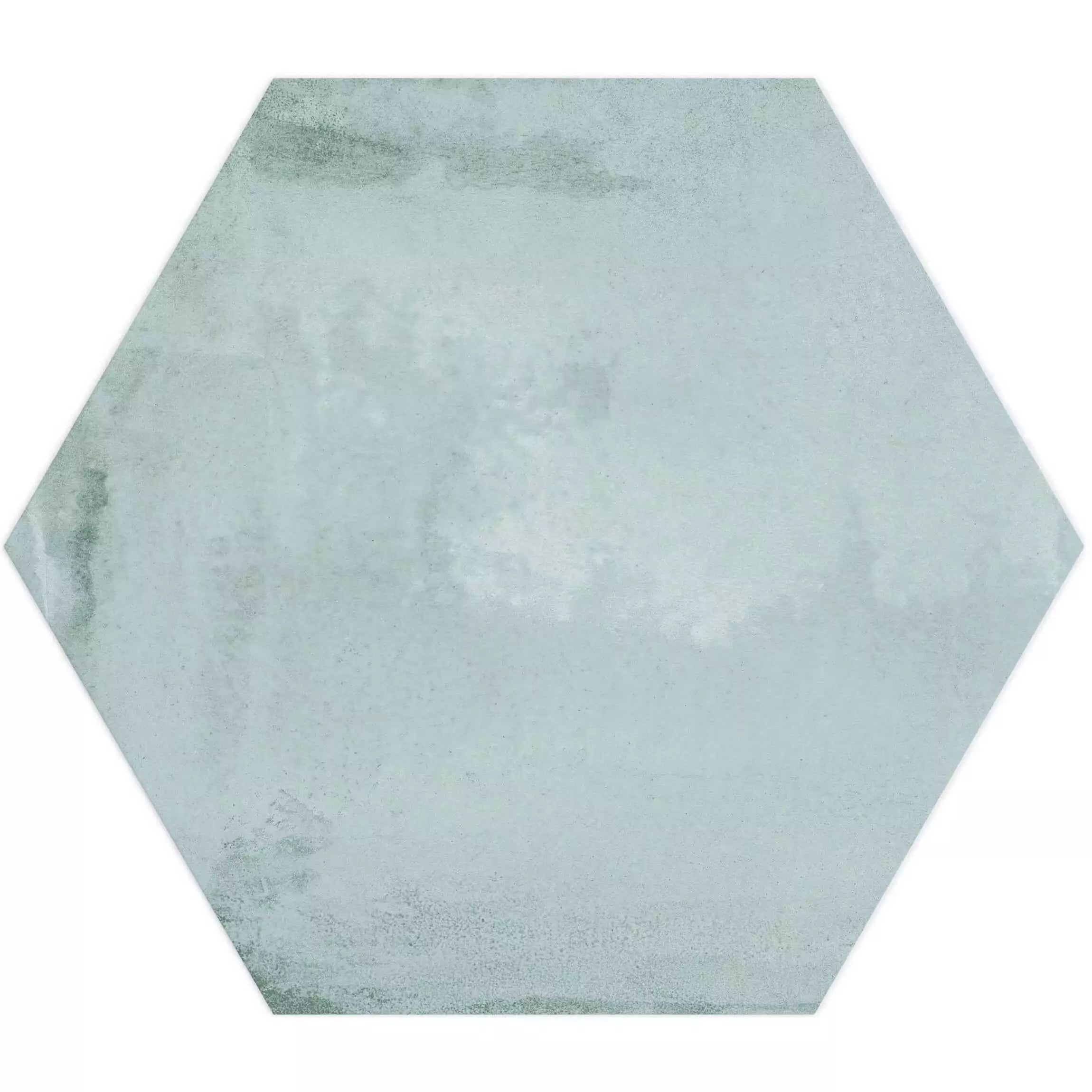 Tropical Ocean Washed Blue Hexagon 333x285mm Wall and Floor Porcelain Tile TilesDecor