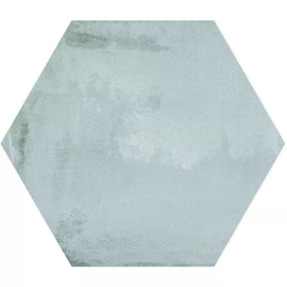 Tropical Ocean Washed Blue Hexagon 333x285mm Wall and Floor Porcelain Tile TilesDecor