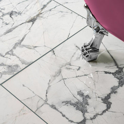Allure Calacatta Polished Marble Effect 60x60cm Tiles TilesDecor