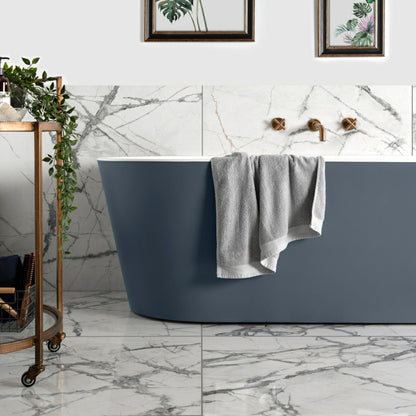 Allure Calacatta Polished Marble Effect 90x90cm Tiles TilesDecor