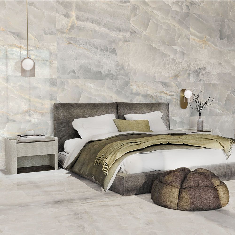 Alixir Cloud Grey 1200x600mm Polished Porcelain Marble Effect Wall and Floor Tiles TilesDecor
