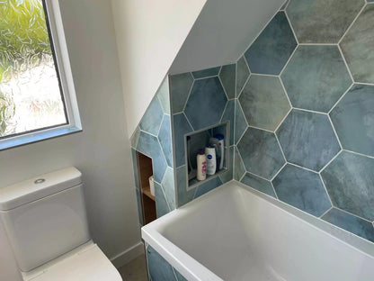 Tropical Ocean Washed Blue Hexagon 333x285mm Wall and Floor Porcelain Tile TilesDecor