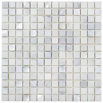 White Mother of Pearl Marble Mosaic Sheet Tile 30x30cm LTMOTHEROFPEARL22