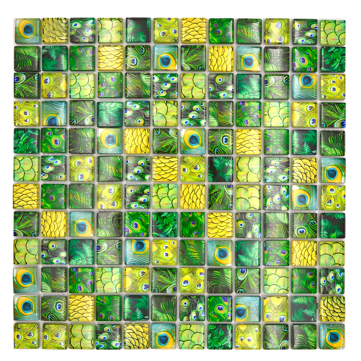 Emerald Feather Green Glass Mosaic Mosafil TM35251- Axel XCM WL84