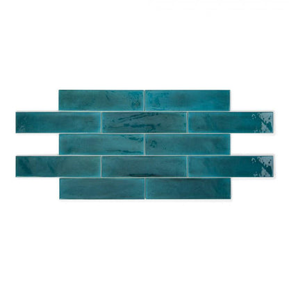 Opal Emerald Tile (7.5 x 30cm) https://www.porcelainsuperstore.co.uk/collections/rectangle-wall-tiles/products/opal-sky?variant=39435423580350