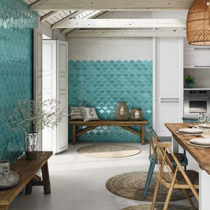 Corsica Fan Tile (12 x 12.5cm) https://www.porcelainsuperstore.co.uk/collections/teal-turquoise-bathroom-tiles/products/corsica-fan?variant=39435361681598