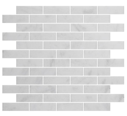 Carrara White Honed Brick Marble Mosaic Ionic same name