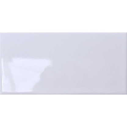 Flat Gloss White Brick tile 10x20cm Brooke FW1020G