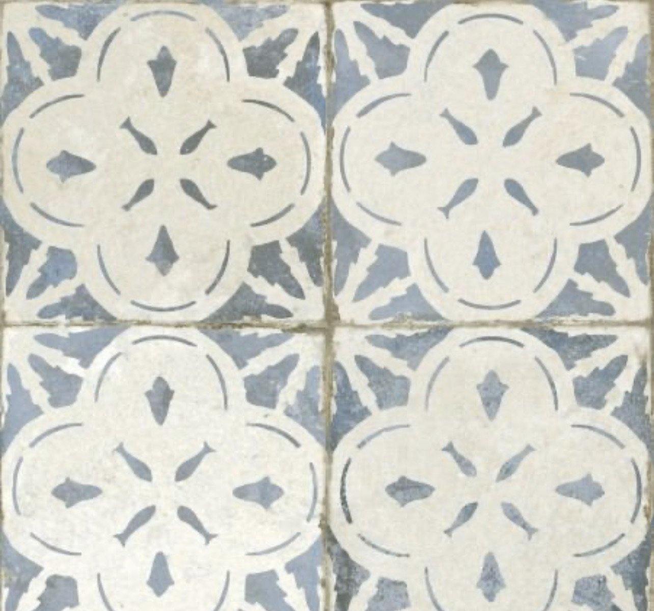 Monaco Light Blue Patterned Floor and Wall Tile (45 x 45cm) Wf 44250