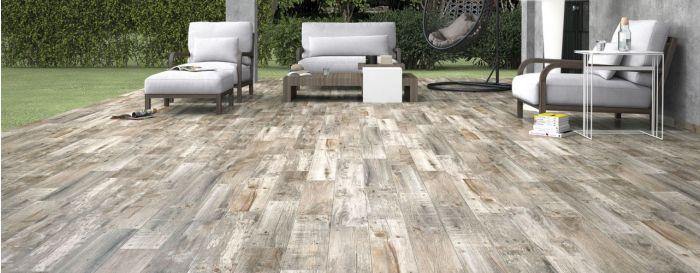 Reclaimed Misty Oak Nailed Wood Effect Floor Tile (66 x 15cm) WALL TILE 8429549370078