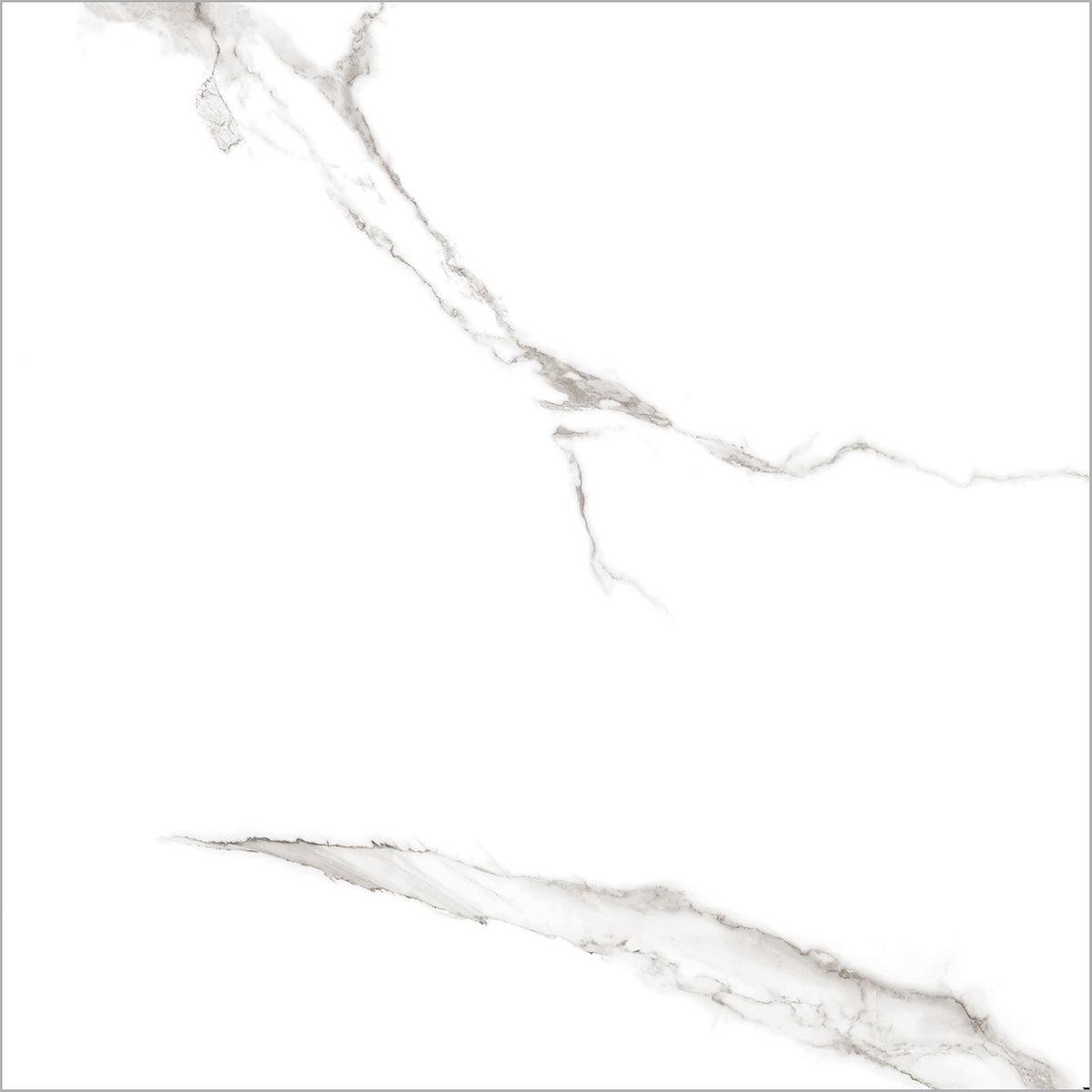 CARRARA MARBLE EFFECT GLOSS TILE 100X100CM wf midas