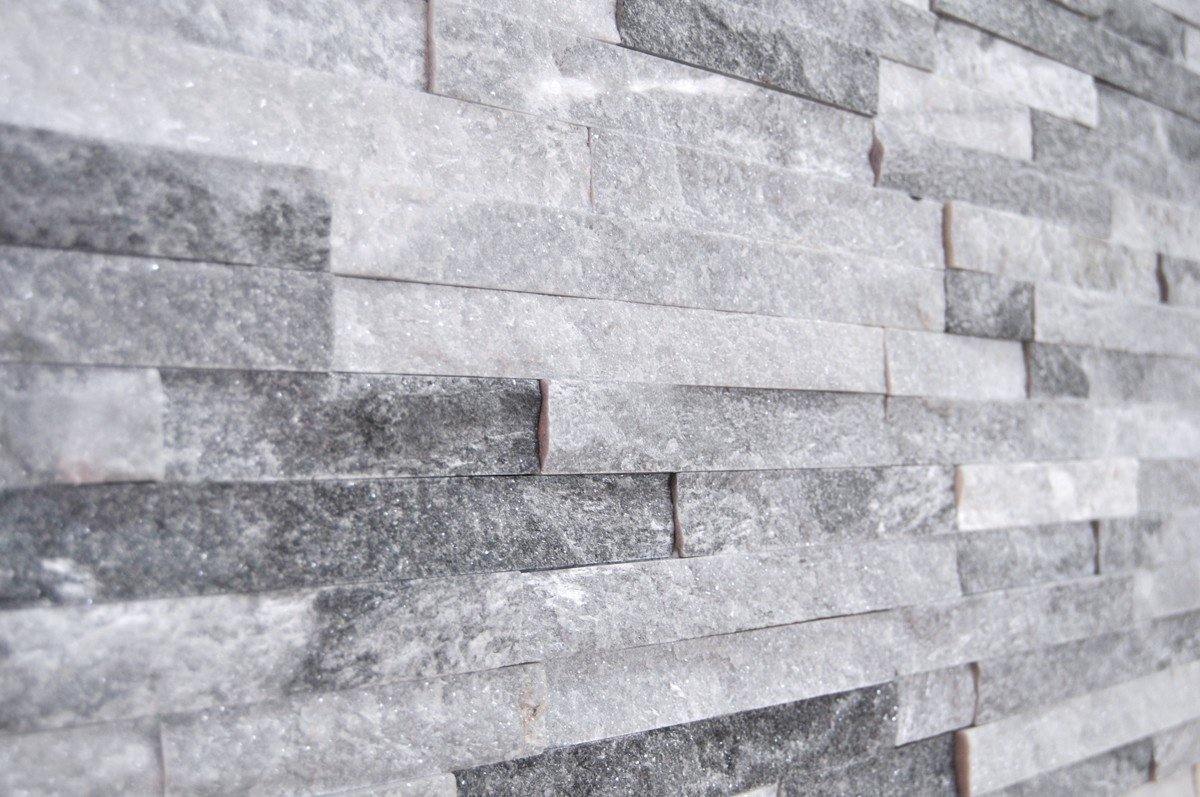 Cloud Sparkle Grey Slate Split Face Cladding Tile (10 x 36cm) lt 583479