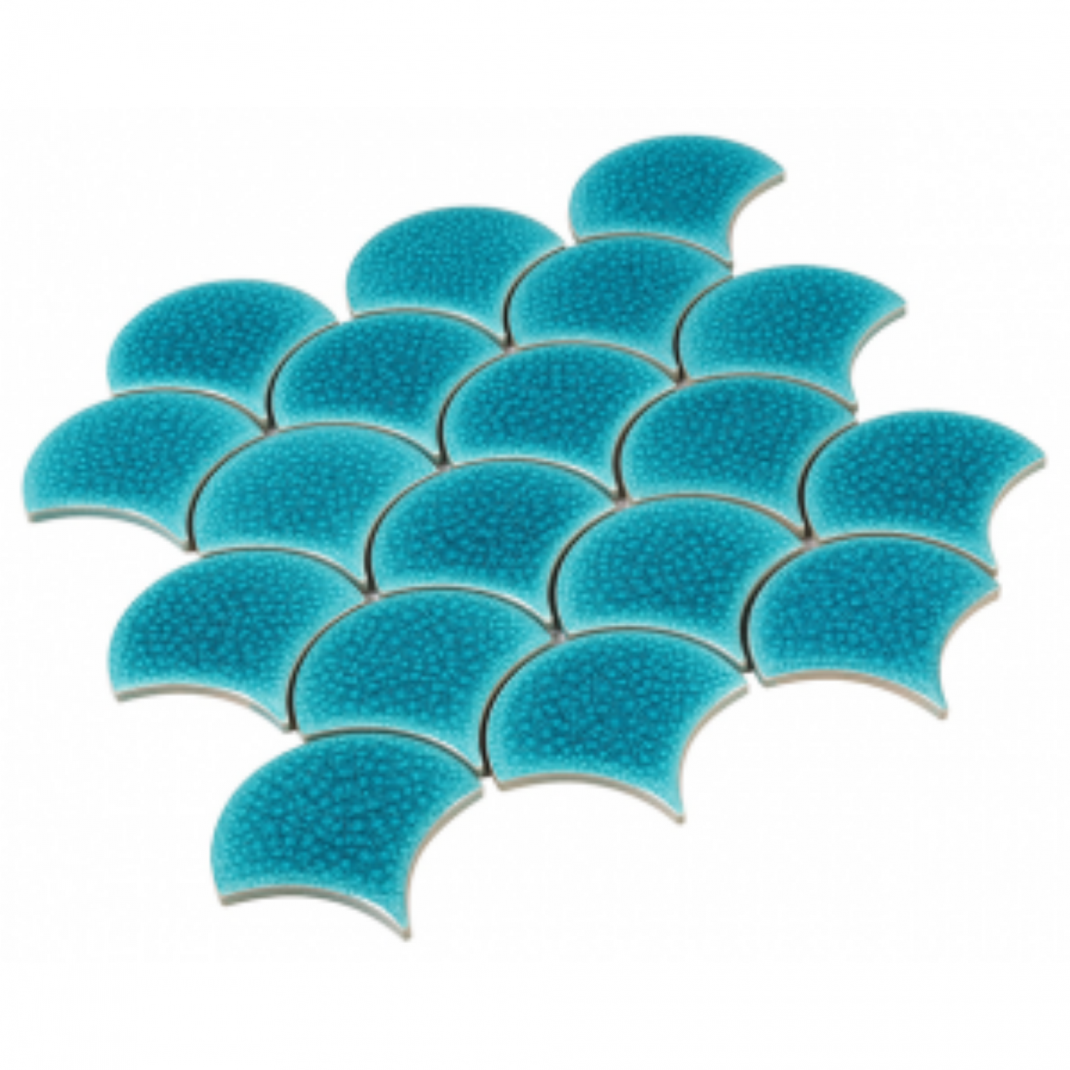 Persian Teal Drop Mosaic Tile (30.2 x 29.4cm) 6251 - ocean teal - lovemosaics.co.uk