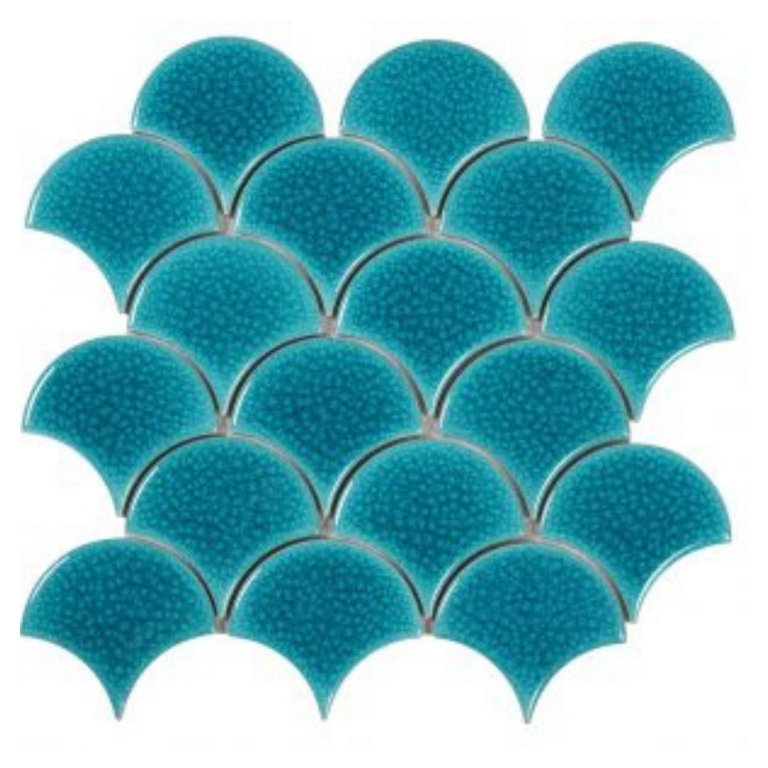 Persian Teal Drop Mosaic Tile (30.2 x 29.4cm) 6251 - ocean teal - lovemosaics.co.uk