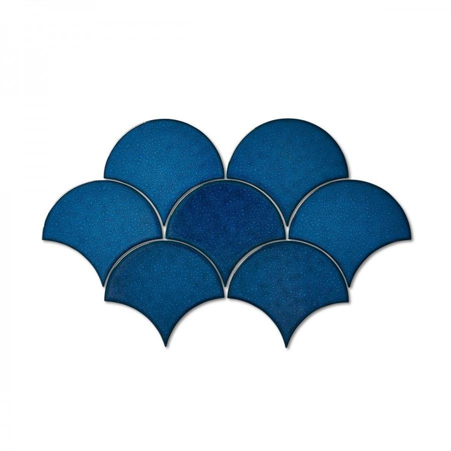 Fish scale Royal Blue Decor Wall Tile (10.6 x 12cm) https://www.luxurytiles.co.uk/fish-scale-royal-blue-decor-wall-tile.html