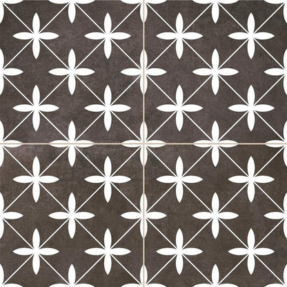 Oakham Black Pattern Tile (45 x 45cm) https://www.luxurytiles.co.uk/oakham-black-pattern-tiles.html
