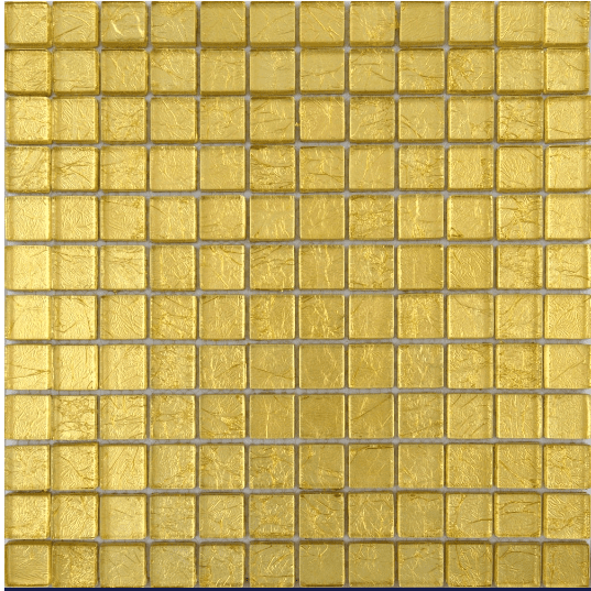 STONE GOLD GLASS MOSAIC TILE 30CM X 30CM wf midas