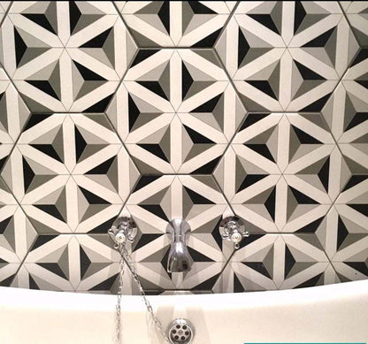 Star Pattern Hexagon Tile (33 x 28.5cm) walls and floors 14521